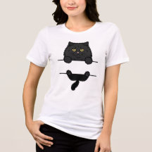 Tittande svart katt gula ögon ludna tassar