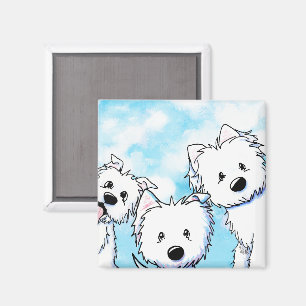 Tittande Westies Magnet