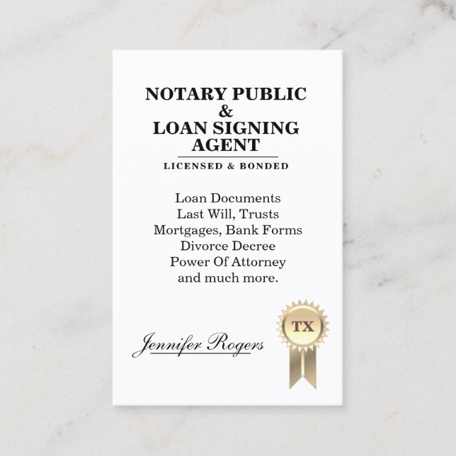 Tittar av certifiering av kontrakt  visitkort (Framsida)