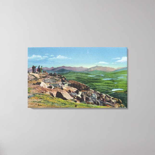 Tittar av från Whiteface Memorial Hwy Canvastryck (Framsida)