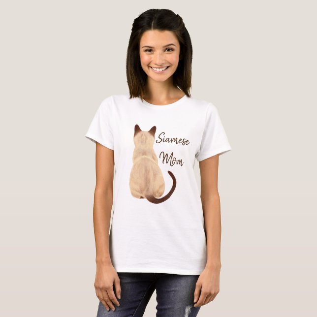 Tittar Away baksida för den Sasha beskådar Siamese Tee Shirt (Hel framsida)