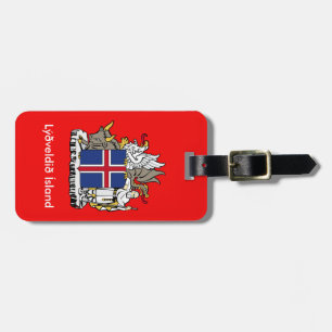 Tittar bagagemärkre för island Diplomat Bagagebricka