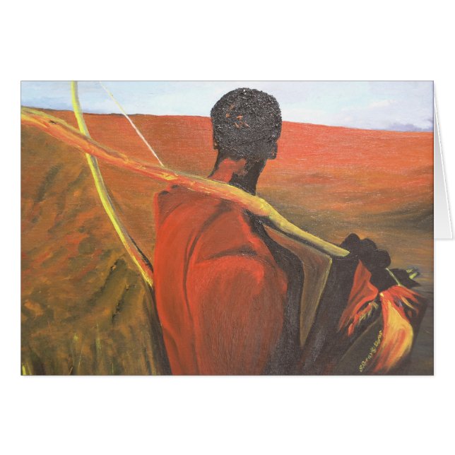 Tittar bakåt hälsningskort (Framsidan Horizontal)