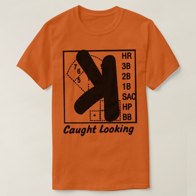 Tittar Baseball Backwards K lustig baseboll T Shirt (Design framsida)