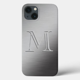 Tittar borstad metall för personlig Monogram