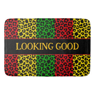 Tittar Bra Note Rasta Leopard Skriv ut Badrumsmatta