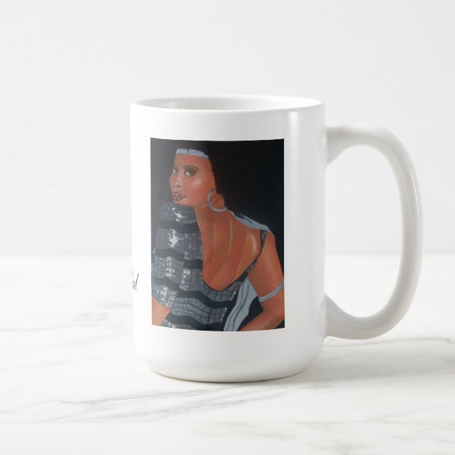 Tittar den bra afrikansk amerikanmuggen kaffemugg (Höger)