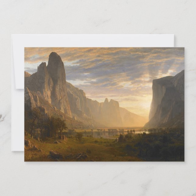 Tittar Down Yosemite Valley | Albert Bierstadt (Framsida)