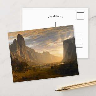 Tittar Down Yosemite Valley Albert Bierstadt Vykort