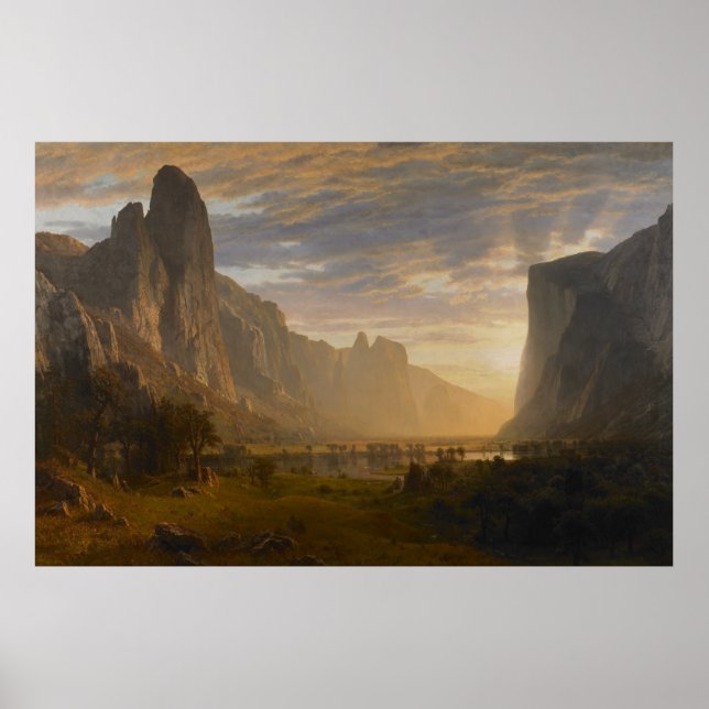 Tittar Down Yosemite Valley, Kalifornien Poster (Framsidan)