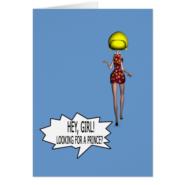 Tittar du för en prins? hälsningskort (Framsidan)