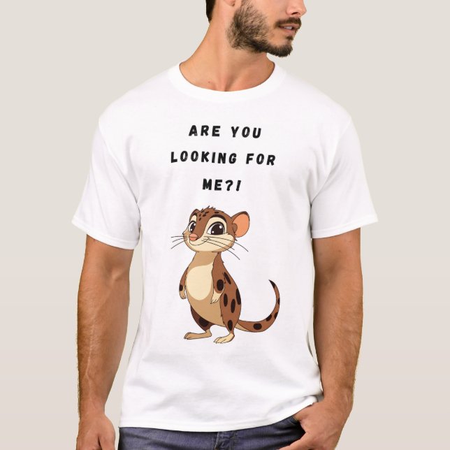 Tittar du för mig?! Funny Cat T Shirt (Framsida)