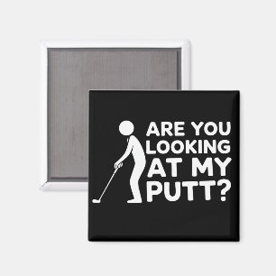 Tittar Du På Min Putt Golfälskande Golfpresent Magnet