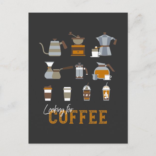 Tittar för Delicious Coffee Drink Vykort (Framsida)