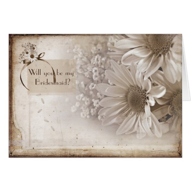 Tittar för ett Bridesmaid Hälsningskort (Framsidan Horizontal)