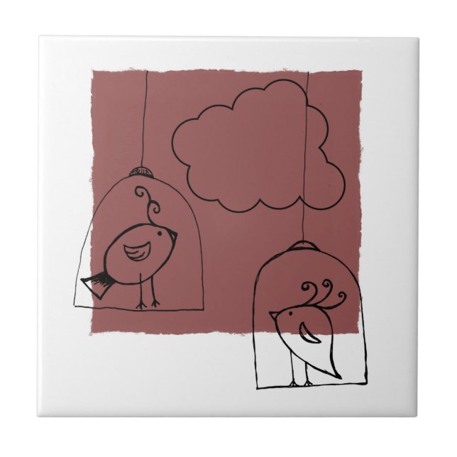 Tittar för frihet kakelplatta (Framsidan)