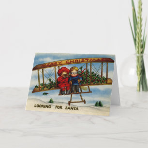 Tittar för julkort för jultomte helgkort