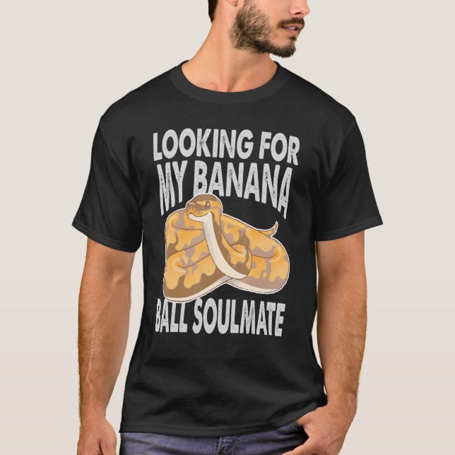 Tittar för min Banana Boll Soulmate Python Snake T Shirt (Framsida)
