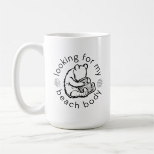 Tittar för min Beach Body med Winnie-the-Pooh Kaffemugg