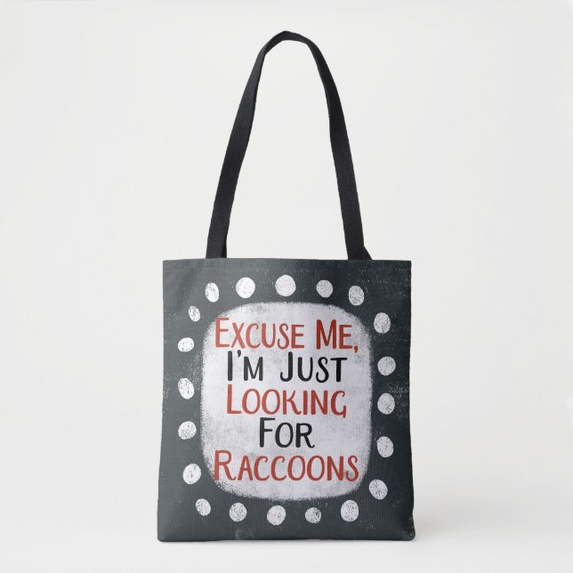 Tittar för raccoons tote Bag Tygkasse (Framsida)