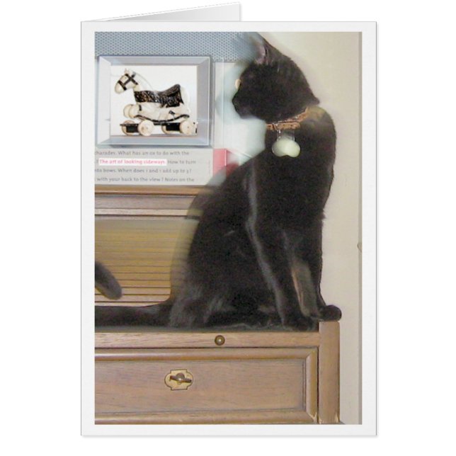 Tittar från sidan hälsningskort (Framsidan)