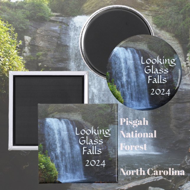 Tittar Glass Falls Blue Ridge Mountain Waterfall Magnet (Skapare uppladdad)