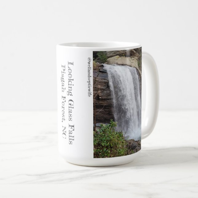 Tittar Glass Falls, Pisgah Forest Coffee Mugg (Framsida höger)