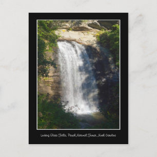 Tittar Glass Falls Waterfall North Carolina Vykort