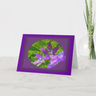 Tittar Glass vildblommablommigt för födelsedag Kort