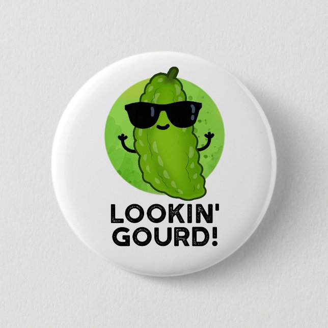 Tittar Gourd Funny Coola Veggie Pun Knapp (Framsida)