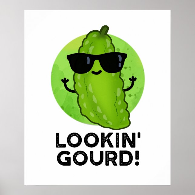 Tittar Gourd Funny Coola Veggie Pun Poster (Framsidan)
