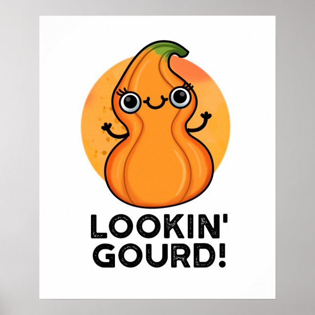 Tittar Gourd Funny Girl Veggie Pun Poster (Framsidan)