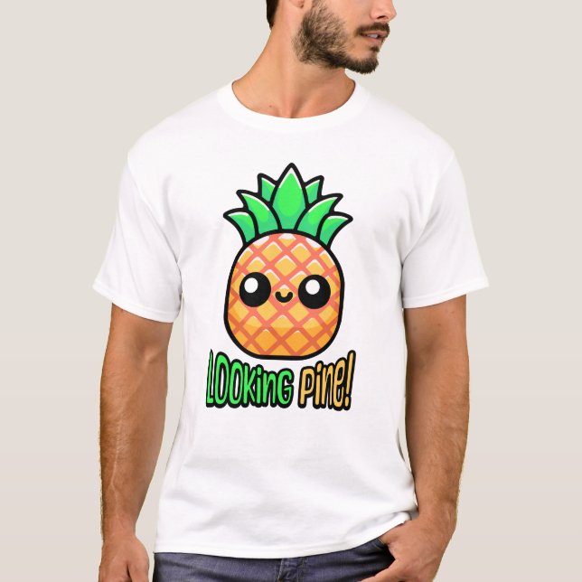 Tittar Gräs! Cute Pineapple Pun T Shirt (Framsida)