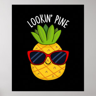 Tittar Gräs Funny Pineapple Pun Mörk BG Poster