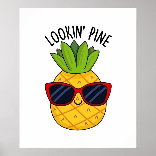 Tittar Gräs Funny Pineapple Pun Poster (Framsidan)
