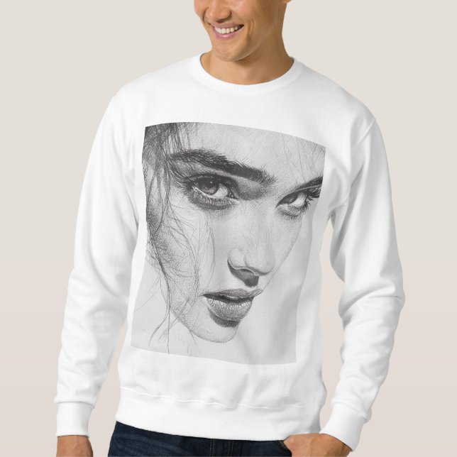 Tittar henne lång ärmad tröja (Framsida)