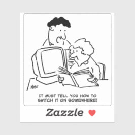 Tittar hur du slår på datorn klistermärken