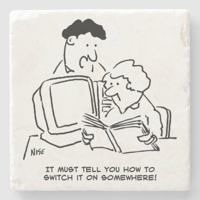 Tittar hur du slår på datorn stenunderlägg (Framsidan)