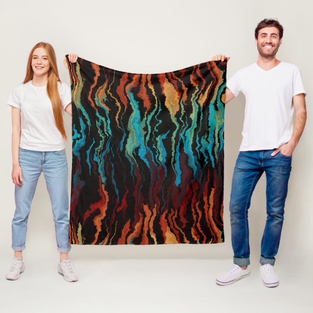 Tittar i abstrakten Brand Fleecefilt (På plats)