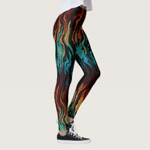 Tittar i abstrakten Brand Leggings