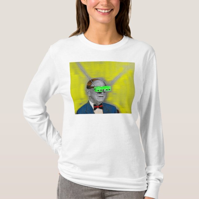 Tittar i framsidan + bakåt tee shirt (Framsida)