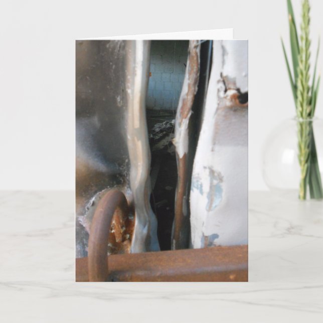 "Tittar in i Lowertown Depot" födelsedags kort (Framsida)