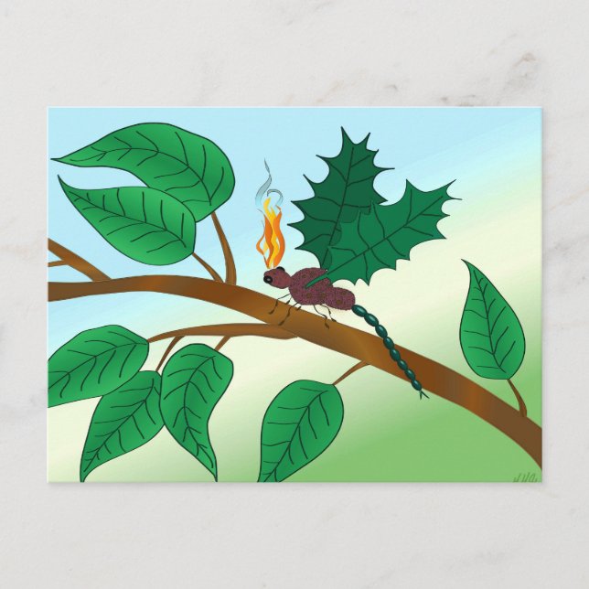 Tittar Insekter av glas - Snapdragon-Fly Vykort (Framsida)