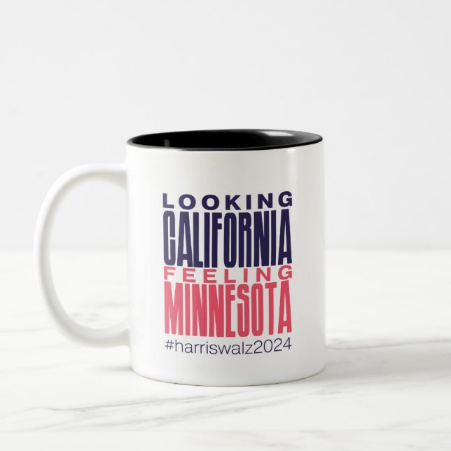 Tittar Kalifornien Feeling Minnesota Mugg (Vänster)