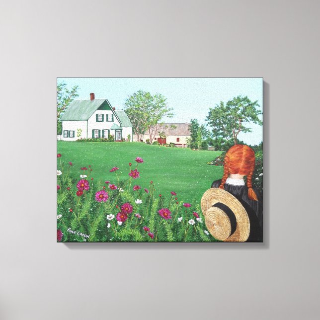 "Tittar med Kärlek" Anne of Grönt Gables, PEI Canvastryck (Framsida)