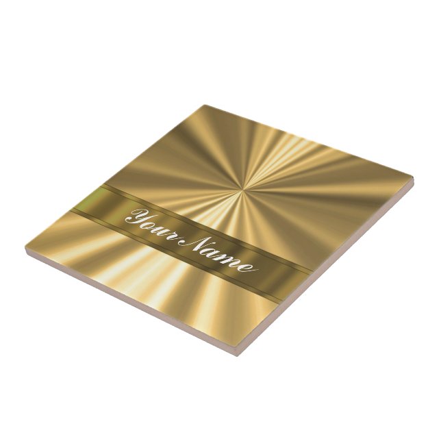 Tittar metalliskt guld kakelplatta (Sidan)