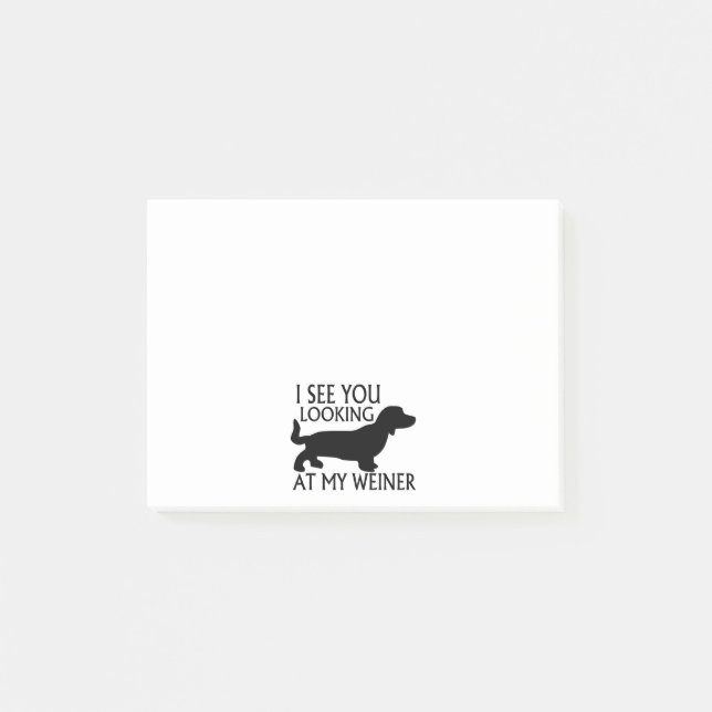 Tittar min Weiner Post-it Block (Framsida)