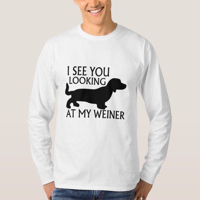 Tittar min Weiner Tee Shirt (Framsida)