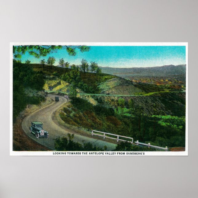Tittar mot Antelope Valley från Sandberg Poster (Framsidan)