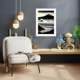 Tittar mot Egmont - utskrift av arbetsytekonst Poster